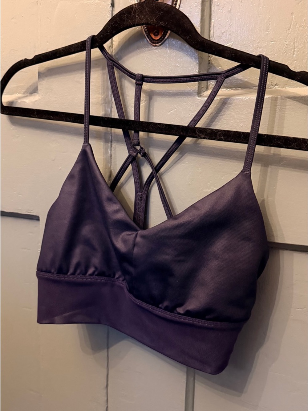 ALO Yoga Purple Strappy Sports Bra